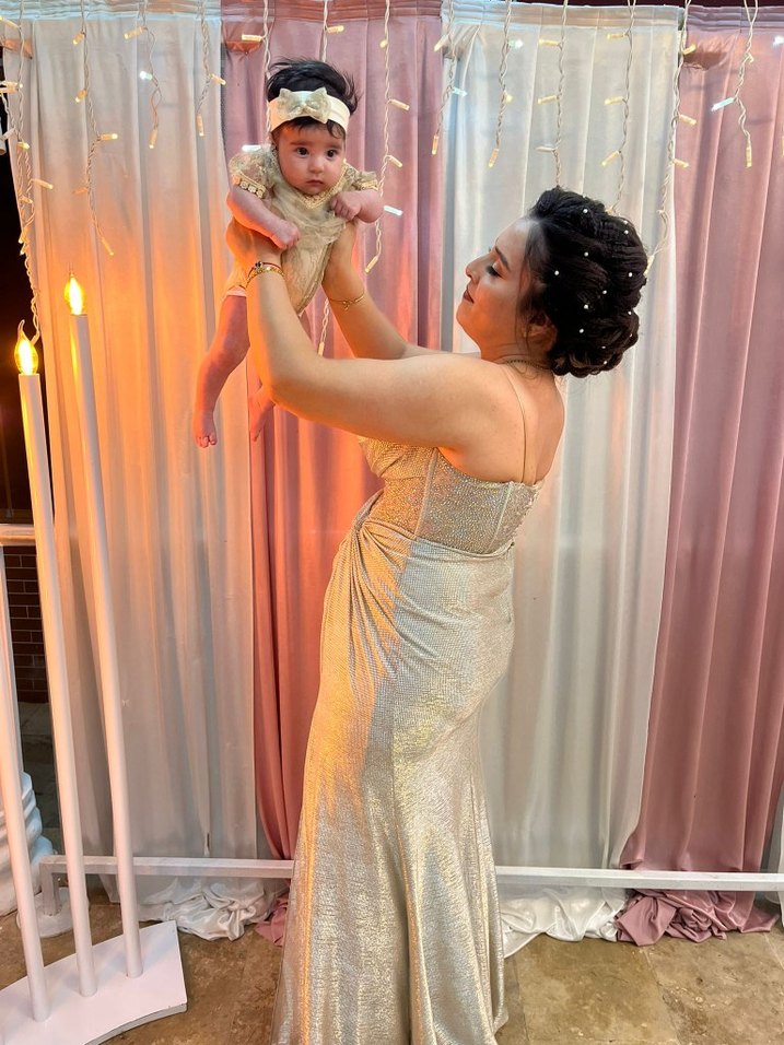 Gri Parlak Straplez Uzun abiye - Görsel 2