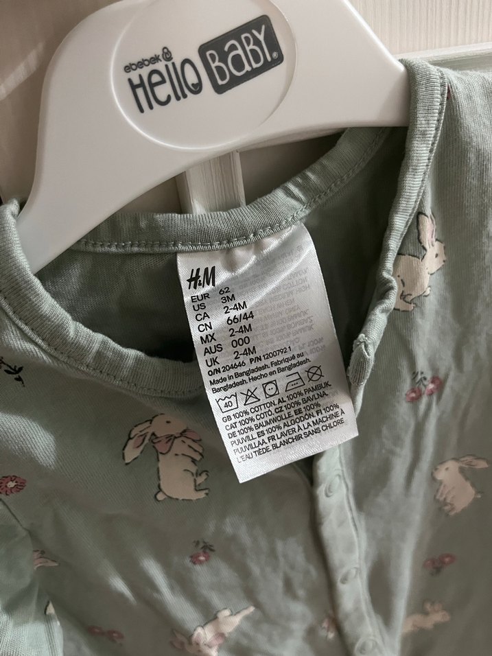 Düğmeli Bebek Tulum, Uzun Kollu, Pamuklu - Görsel 3