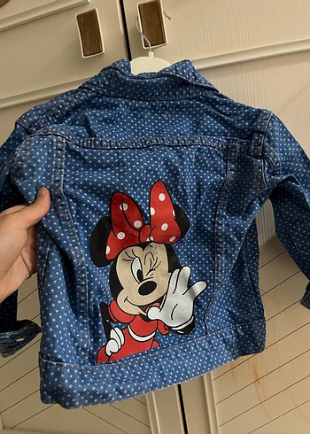 Kız Çocuk Lacivert Nakışlı Kot Ceket - Görsel 3