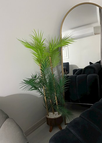 Bahçem Ahşap Saksılı Yapay Palmiye Çiçeği - Görsel 2