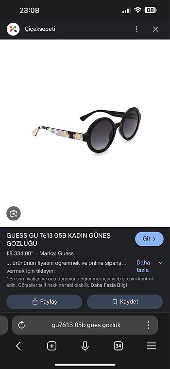 Gues güneş gözlüğü