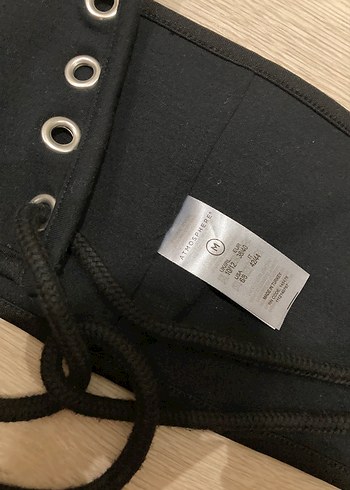 Siyah Süet Bağcıklı Gotik Kadın Kemer - Görsel 4