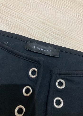 Siyah Süet Bağcıklı Gotik Kadın Kemer - Görsel 3