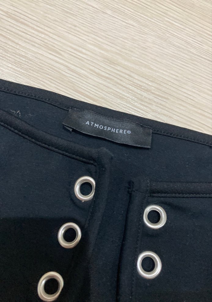 Siyah Süet Bağcıklı Gotik Kadın Kemer - Görsel 3