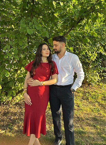 Trendyolmilla Kırmızı midi elbise