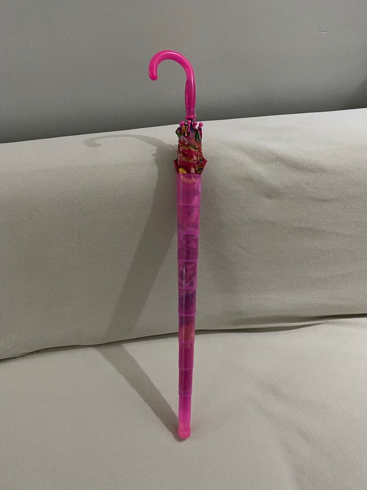 Pembe Bohem Renkli Fırfırlı Kadın Şemsiye - Görsel 4