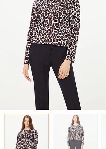 Leopar Desenli Uzun Kollu hırka - Görsel 2