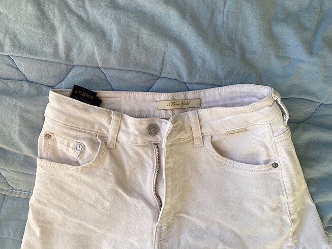 s Beden Beyaz denim şort