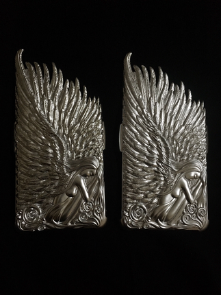 universal Beden gri Renk Love Crazy 3D Melek Kanatları Iphone 6 Iphone 5 Iphone 6 plus