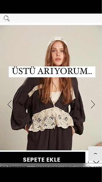 Manuka Müslin işlemeli gömlek bluz arıyorum