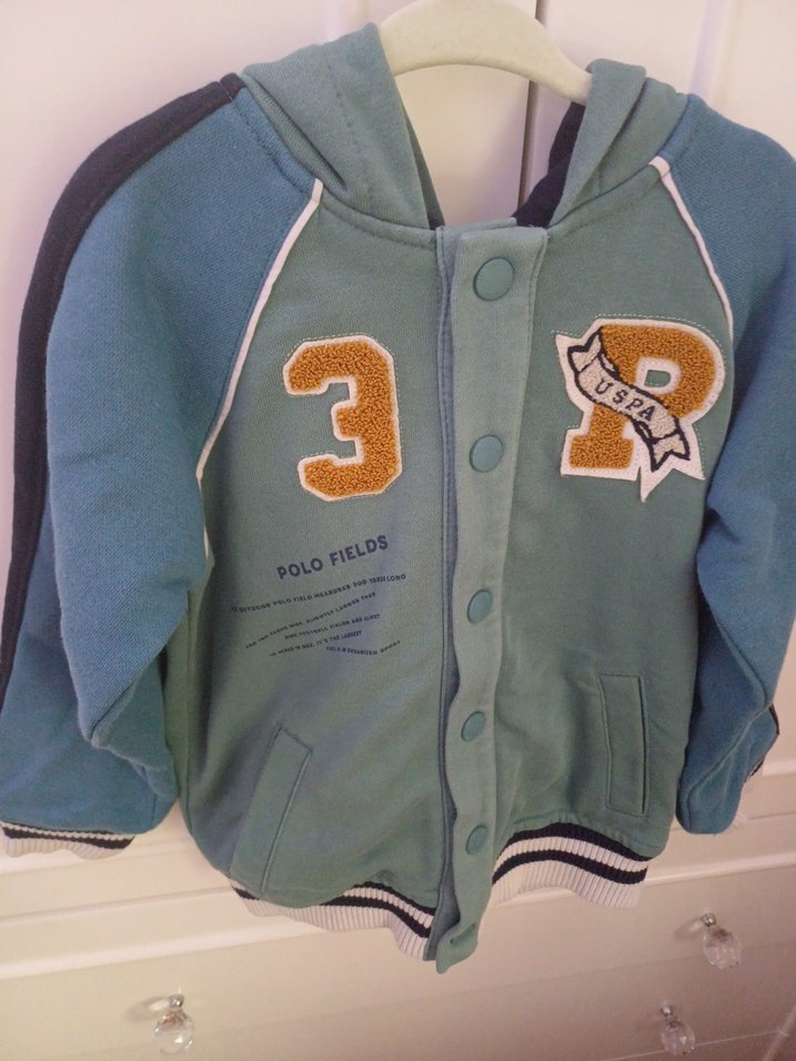 Turkuaz Kapüşonlu Erkek Çocuk Sweatshirt - Görsel 2