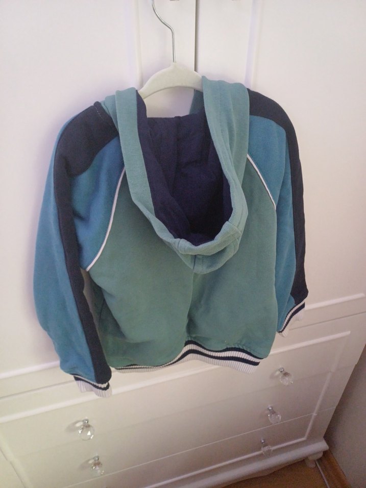 Turkuaz Kapüşonlu Erkek Çocuk Sweatshirt - Görsel 5