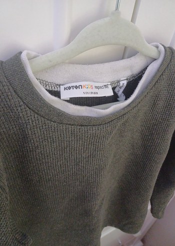 Koyu yeşil Erkek Çocuk Bisiklet Yaka Sweatshirt - Görsel 3