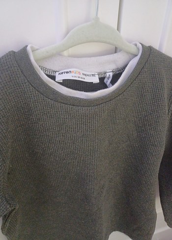 Koyu yeşil Erkek Çocuk Bisiklet Yaka Sweatshirt - Görsel 5