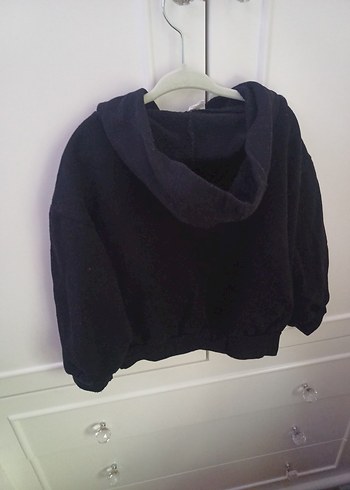 Kapüşonlu Siyah Erkek Çocuk Sweatshirt - Görsel 6