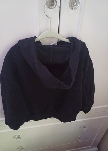 Kapüşonlu Siyah Erkek Çocuk Sweatshirt - Görsel 7