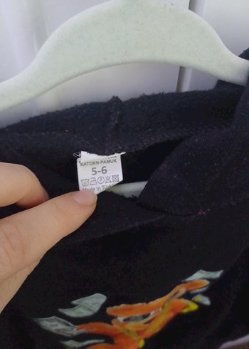 Kapüşonlu Siyah Erkek Çocuk Sweatshirt - Görsel 4
