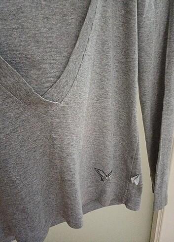 36 Beden gri Renk Ysatis marka pullu sweatshirt