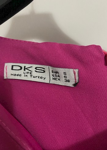 Pembe Drapeli Uzun Kadın Elbise - Görsel 4