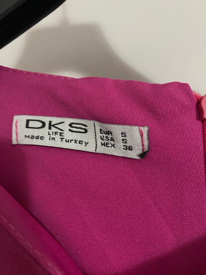 Pembe Drapeli Uzun Kadın Elbise - Görsel 4