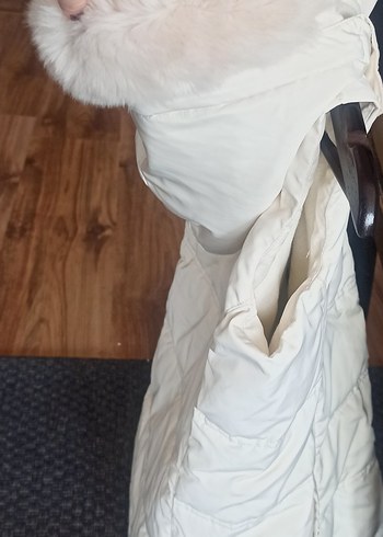 Kürk Detaylı Beyaz Kadın Yelek - Görsel 7