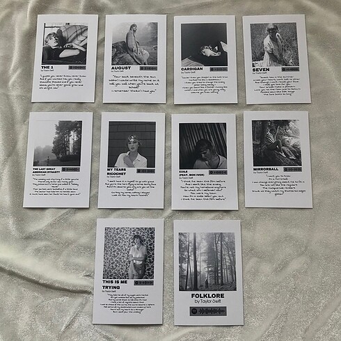 Taylor Swift Folklore Fotokart Seti