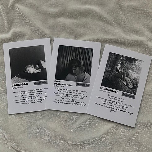  Beden Renk Taylor Swift Folklore Fotokart Seti
