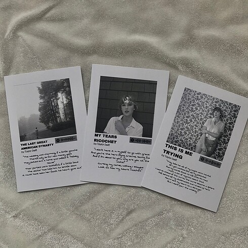  Beden Taylor Swift Folklore Fotokart Seti