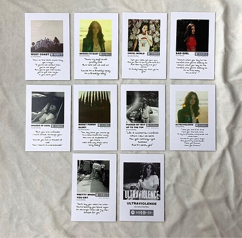 Lana Del Rey Ultraviolence Fotokart Seti