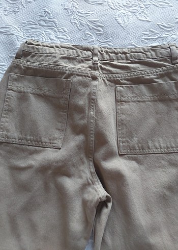 vizon Bol Kesim Keten  Kadın Pantolon - Görsel 6