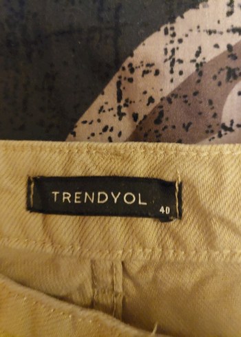 vizon Bol Kesim Keten  Kadın Pantolon - Görsel 7