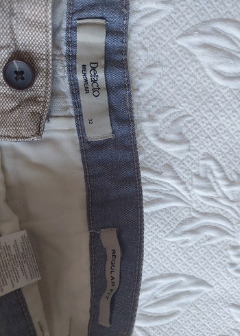 Erkek Bej Keten Rahat Kesim Şort - Görsel 5