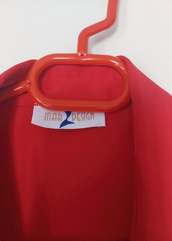 Kırmızı Kadın Drapeli Gömlek - Görsel 3