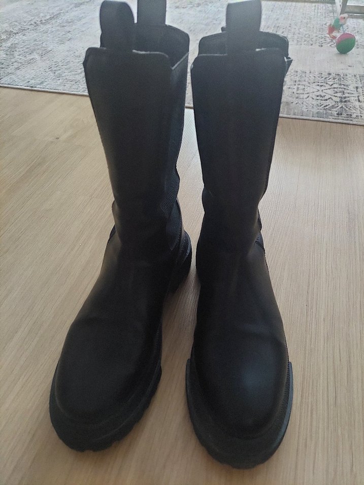 Siyah  Stiletto Topuklu Kadın Bot - Görsel 3