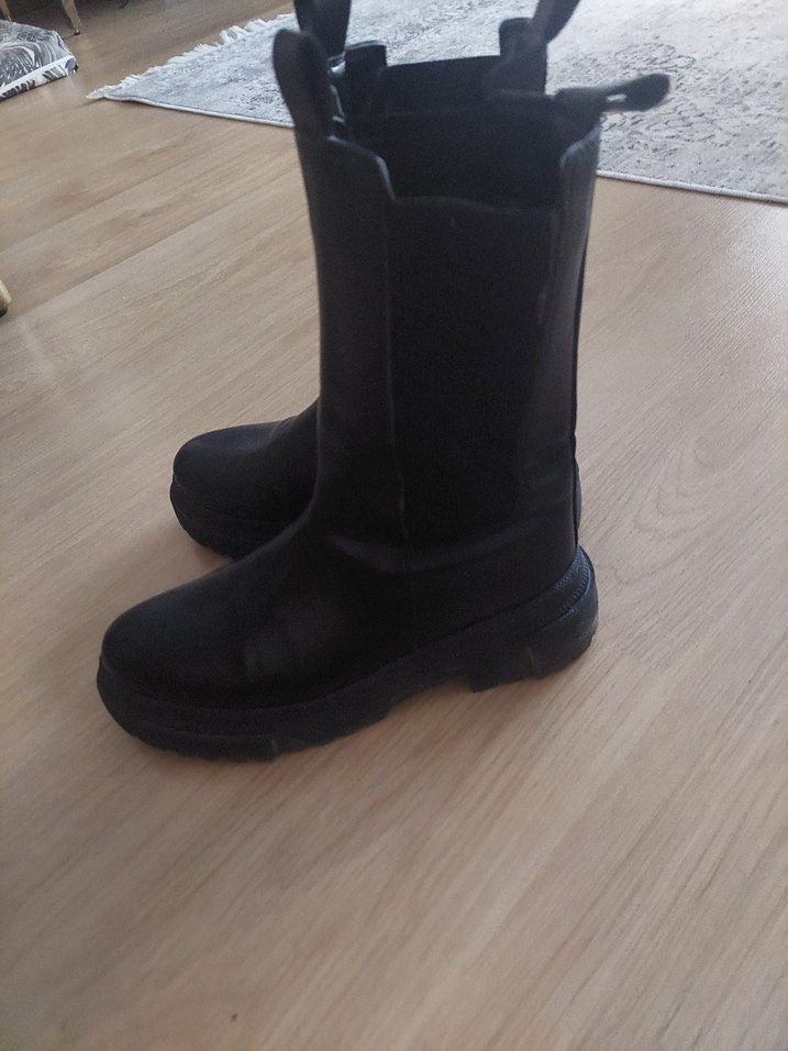 Siyah  Stiletto Topuklu Kadın Bot - Görsel 4