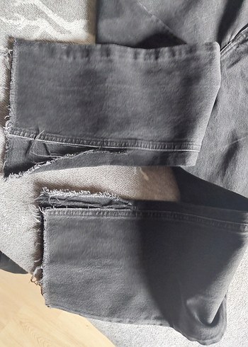 Gri Kadın Salaş Denim Pantolon - Görsel 3