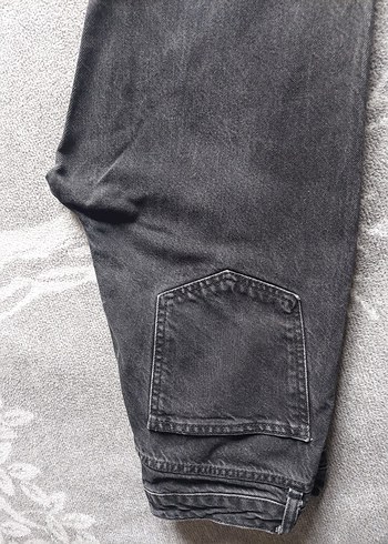 Gri Kadın Salaş Denim Pantolon - Görsel 8