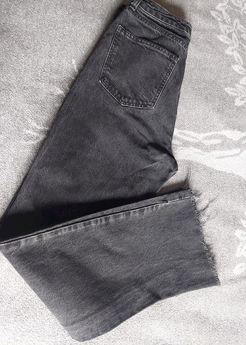 Gri Kadın Salaş Denim Pantolon - Görsel 5