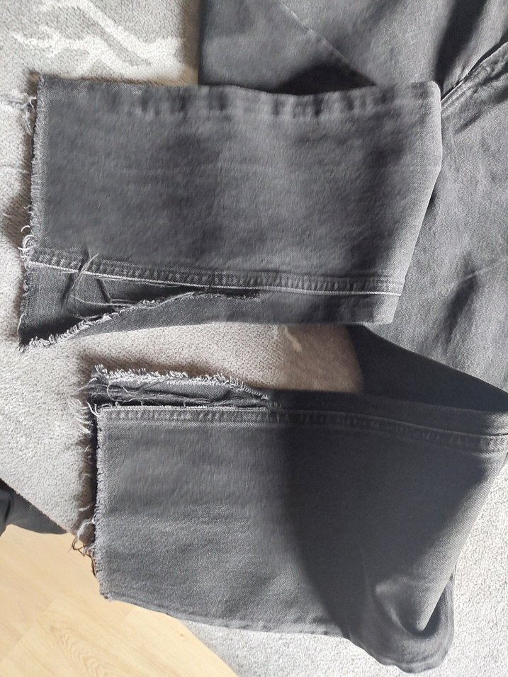 Gri Kadın Salaş Denim Pantolon - Görsel 3