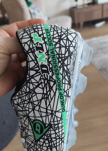 Erkek Beyaz Desenli Futbol Ayakkabısı - Görsel 5