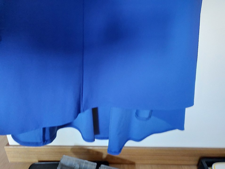 Parlement mavisi Drapeli Uzun Abiye Elbise - Görsel 3