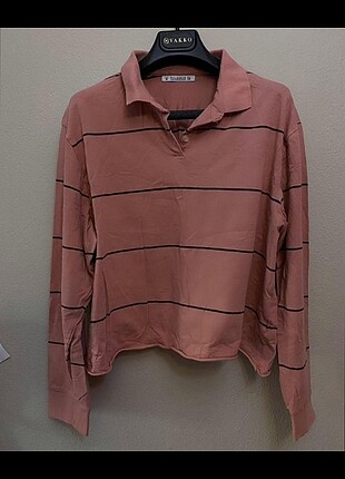 pull & bear çizgili bluz