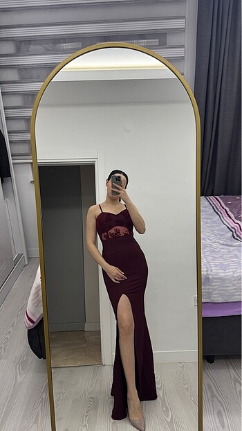 Zara Bordo Elbise