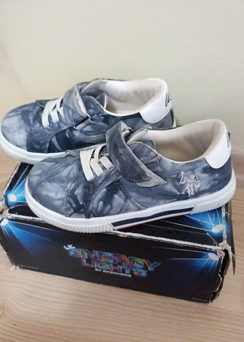 Erkek Çocuk Kot Bağcıklı Cırtlı Spor Ayakkabı - Görsel 2