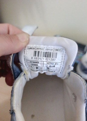 Erkek Çocuk Kot Bağcıklı Cırtlı Spor Ayakkabı - Görsel 4