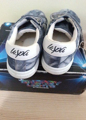 Erkek Çocuk Kot Bağcıklı Cırtlı Spor Ayakkabı - Görsel 3