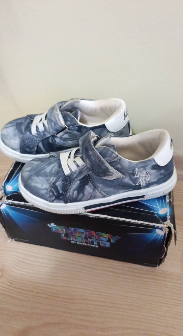 Erkek Çocuk Kot Bağcıklı Cırtlı Spor Ayakkabı - Görsel 2