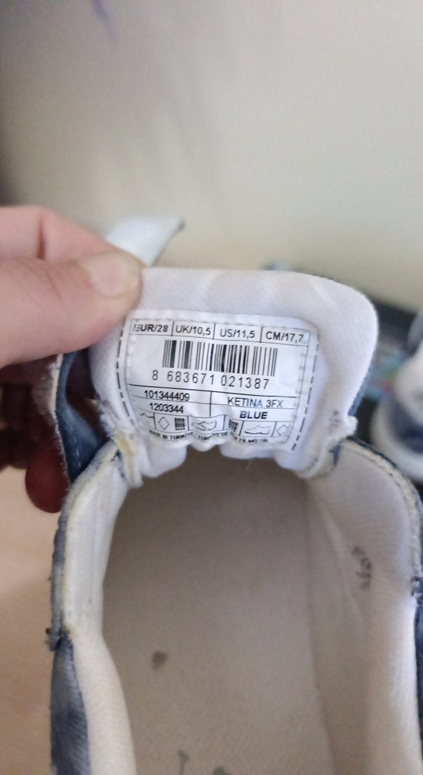 Erkek Çocuk Kot Bağcıklı Cırtlı Spor Ayakkabı - Görsel 4