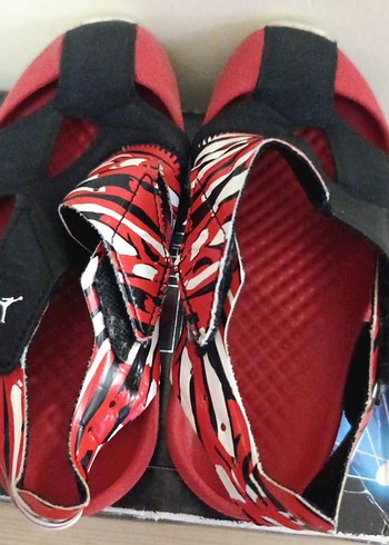 Kızıl Siyah Zebra Desenli Erkek Sandalet - Görsel 4