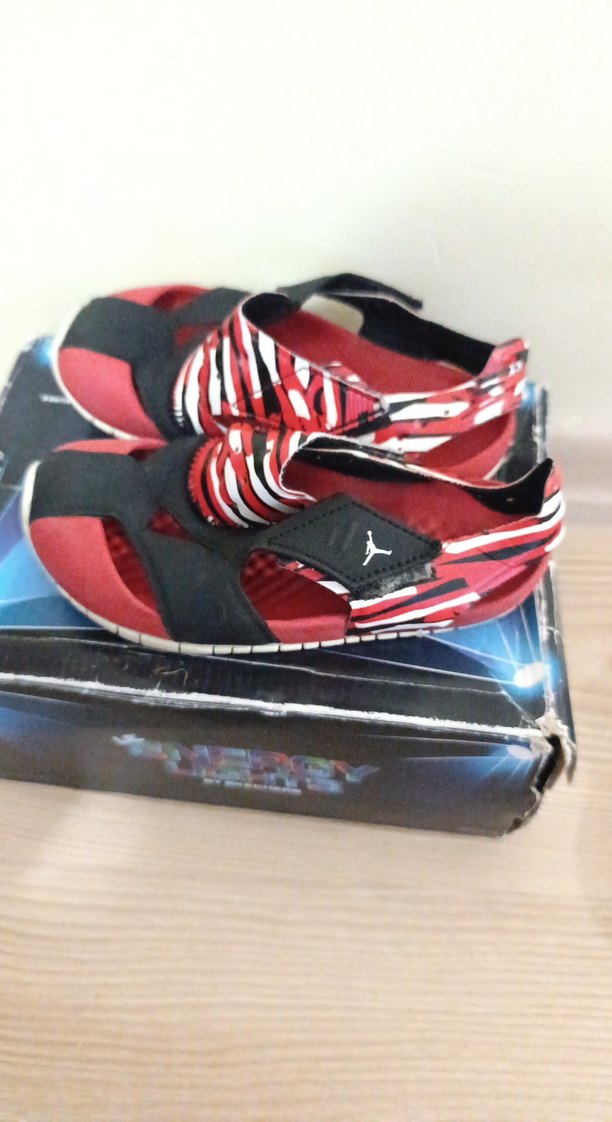 Kızıl Siyah Zebra Desenli Erkek Sandalet - Görsel 2